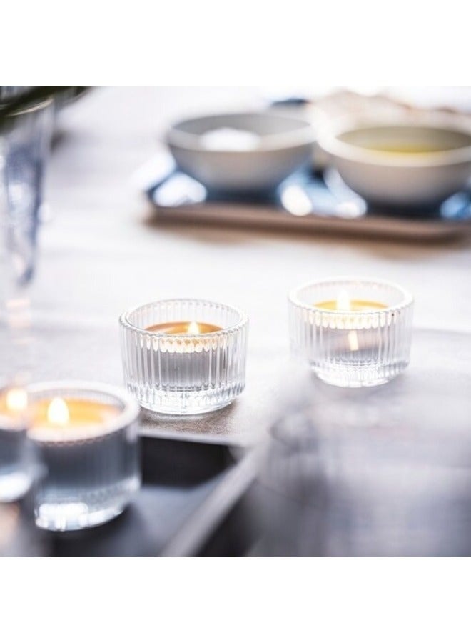 Mini Clear Tealight Candle Holder – Stackable Elegant Glass Cup for Cozy Home Lighting & Romantic Decoration - Image 5